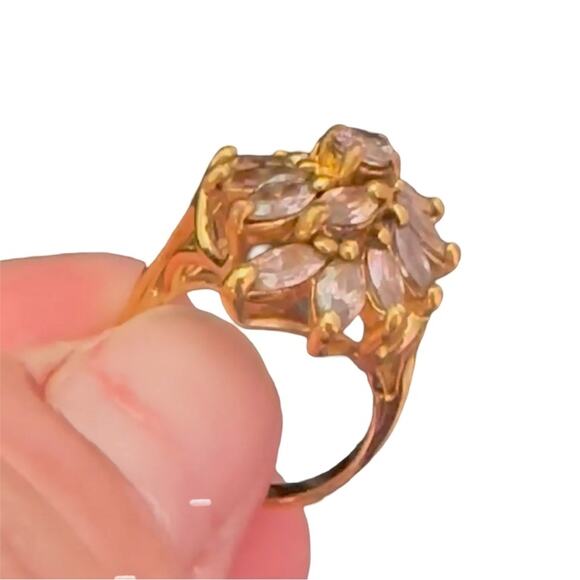 Vintage Pink Amethyst Crystal Ring - Picture 1 of 10